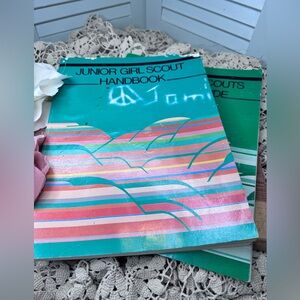 Junior Girl Scouts Handbook and Leader’s Guide Bundle circa 1989 Rare Vintage